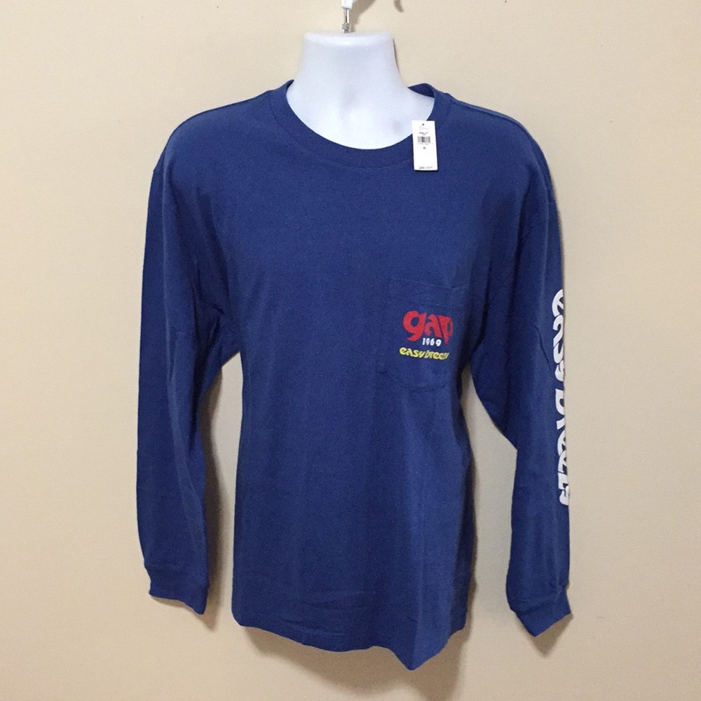NWT Gap Men's Blue Long Sleeve Shirt XL